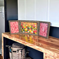 Gray, rustic trifold picture frame